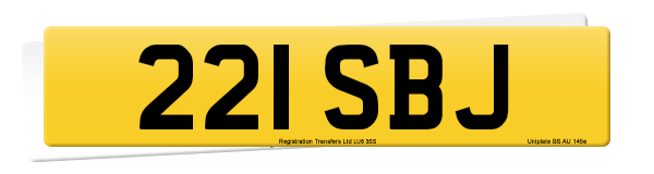 Registration number 221 SBJ